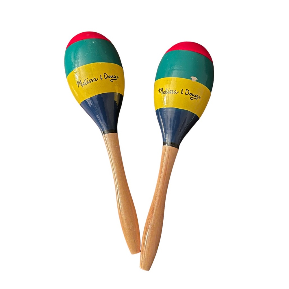 Melissa & Doug Colorful Maracas - Red, Green, Yellow, Blue